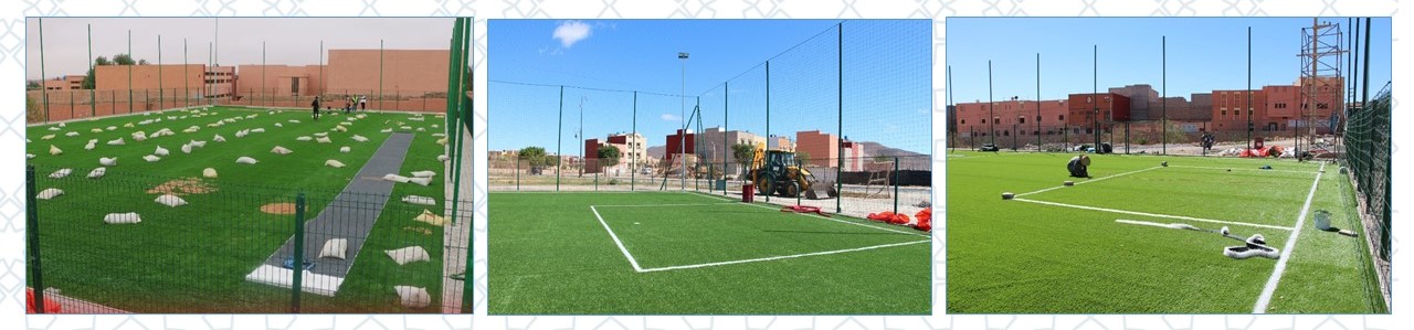 إحداث ملاعب القرب - تهيئة 8 ملاعب بالعشب الاصطناعي