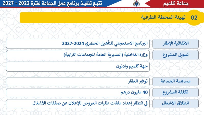 تهيئة المحطة الطرقية