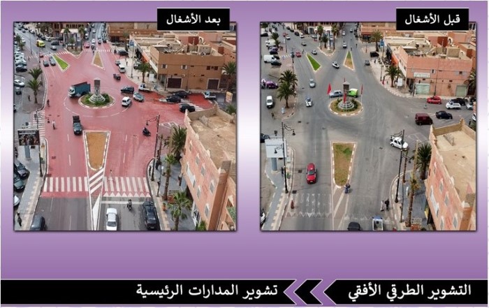 توسيع شبكة الأضواء الثلاثية ووضع أنظمة السلامة الطرقية