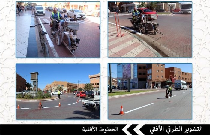 توسيع شبكة الأضواء الثلاثية ووضع أنظمة السلامة الطرقية
