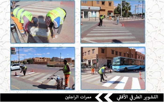 توسيع شبكة الأضواء الثلاثية ووضع أنظمة السلامة الطرقية
