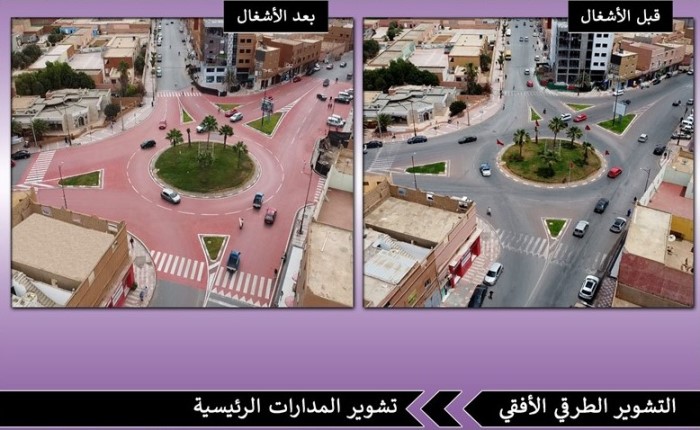 توسيع شبكة الأضواء الثلاثية ووضع أنظمة السلامة الطرقية